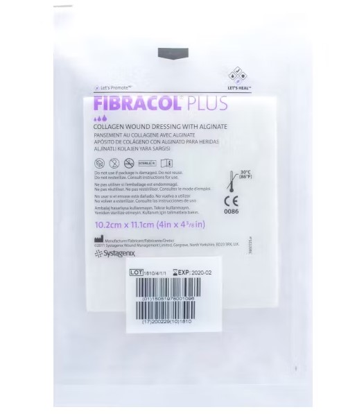 Fibracol Plus 10,2* 11,1cm 1szt opatrunek kolagenowy z alginianem